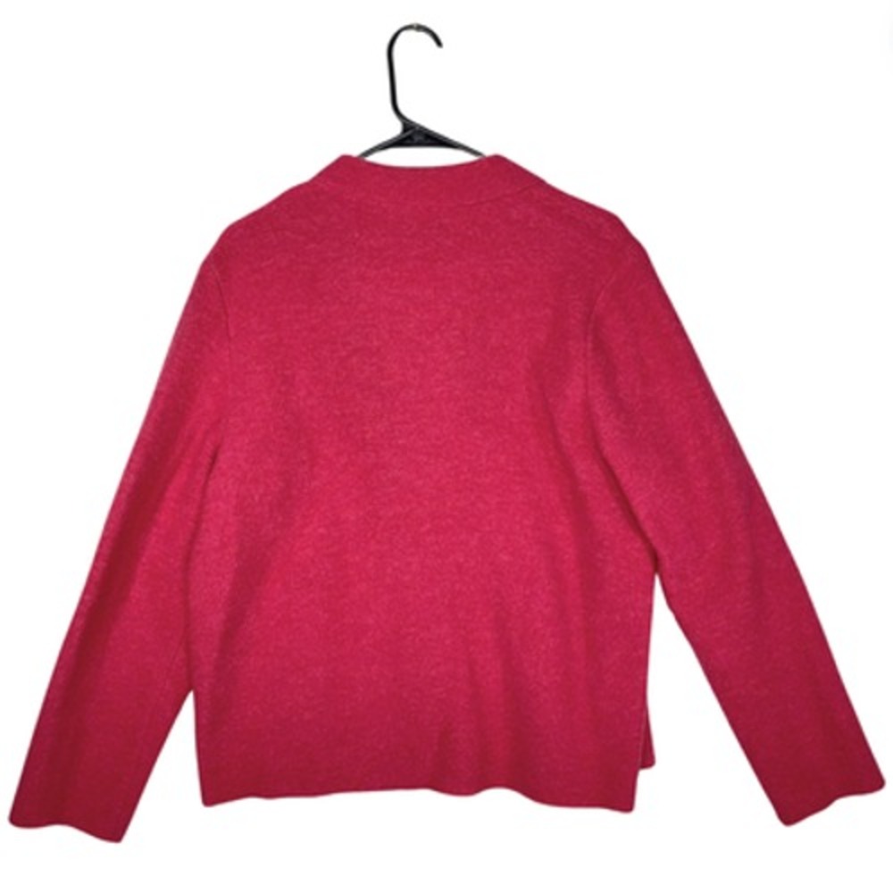 Lands End Womens Coat Boiled Wool Collared Button Front Jacket Size 14 Petite - Picture 3 of 12
